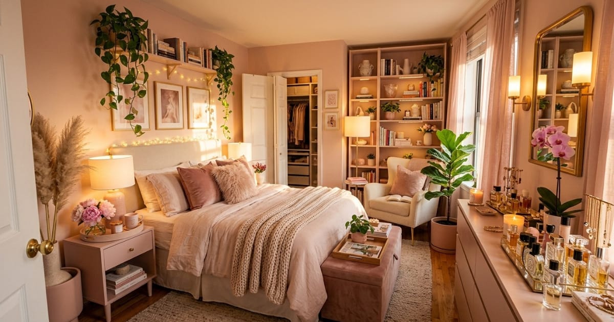 amazon pink bedroom decor