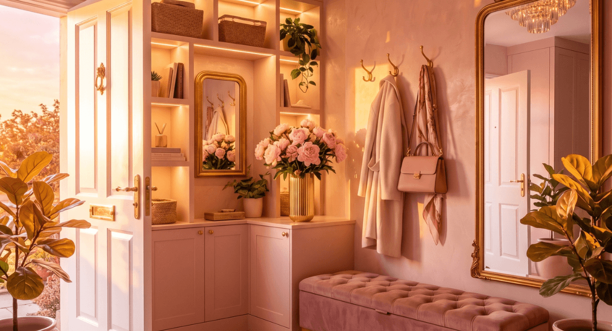 blush entryway ideas