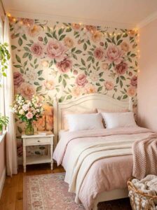 peel and stick floral wallpaper bedroom