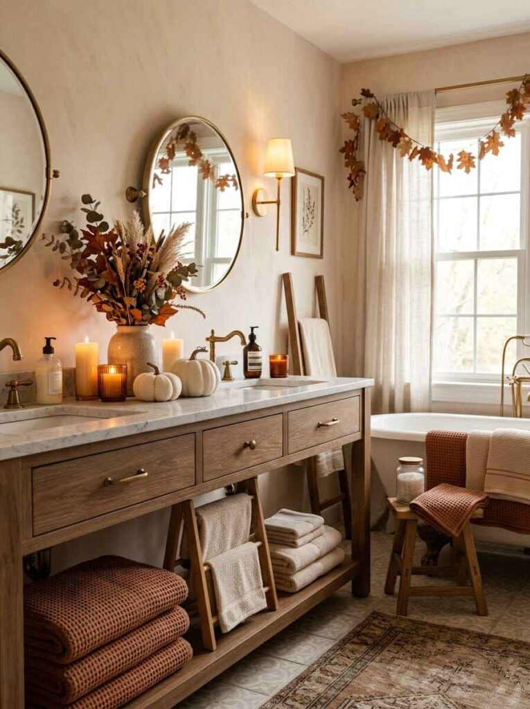 FALL BATHROOM DECOR