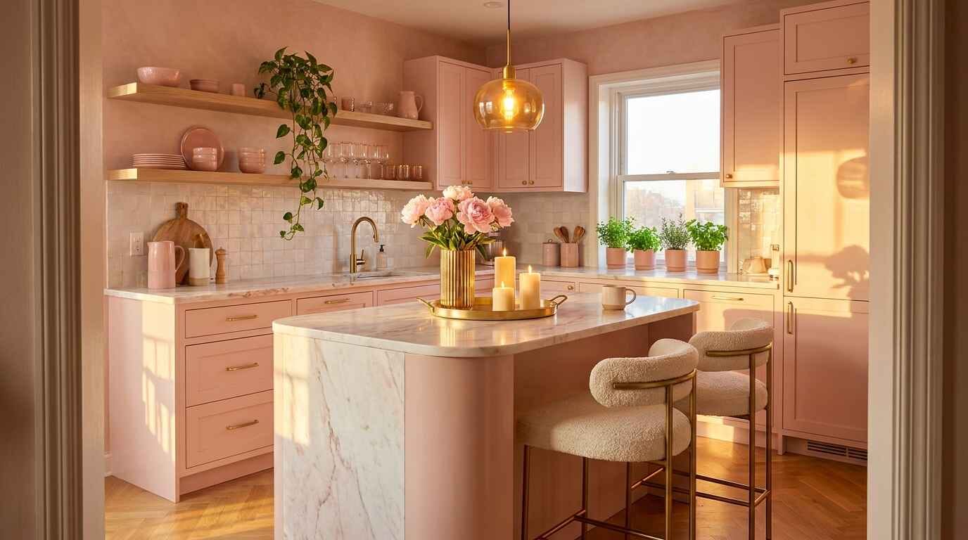 17 Pink Kitchen Decor Ideas for a Pretty and Cozy Space